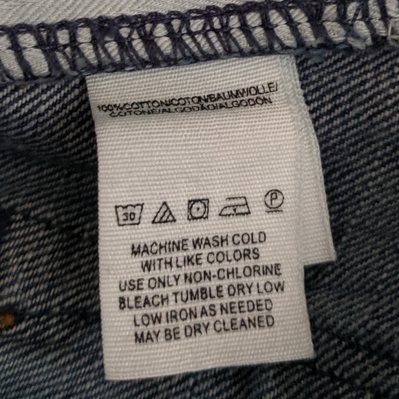 Free People Button Fly Distressed Jean Shorts 26 - Picture 6 of 7